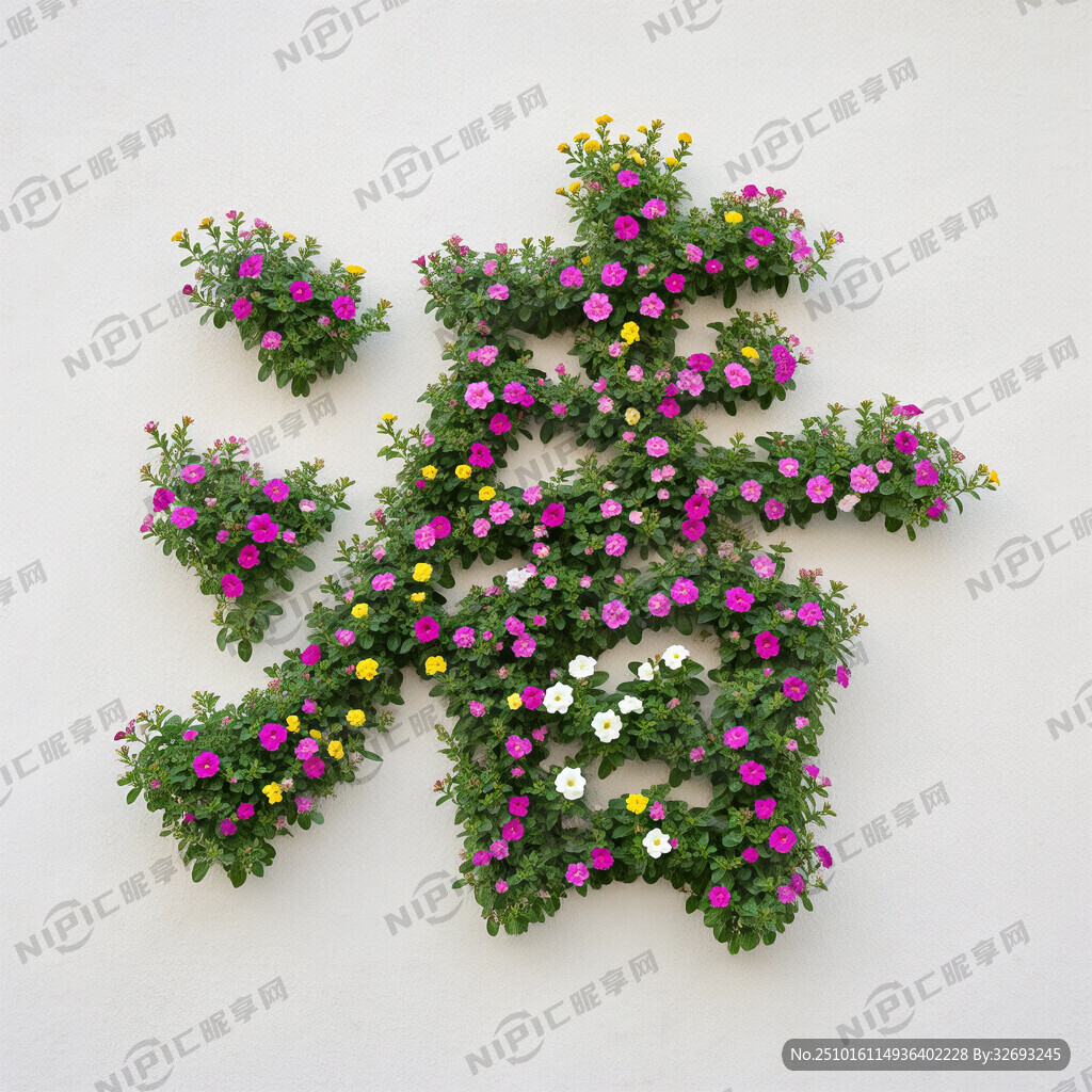 “墙”字里面 铺满鲜花