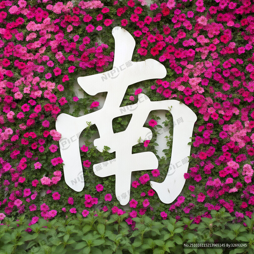 “南”“墙”两字里面  