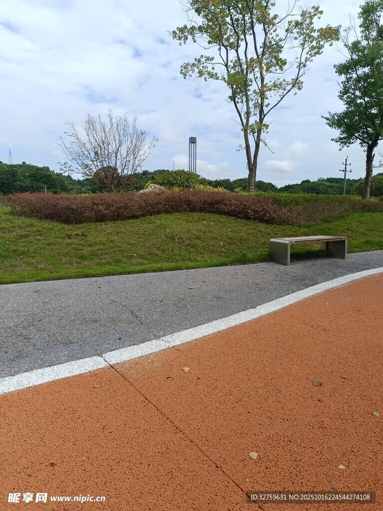 公园彩色步道景观