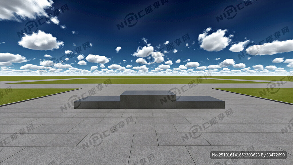 3D图形 在一个大广场上
