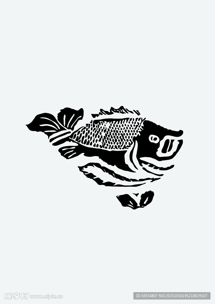 传统鱼形图案