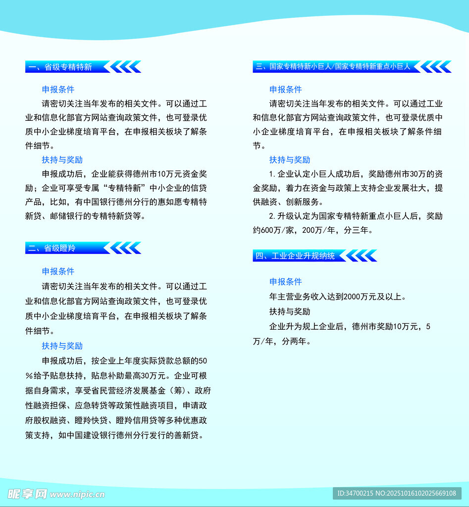 二折页  企业政策汇编