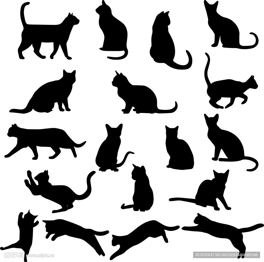 猫咪剪影集合