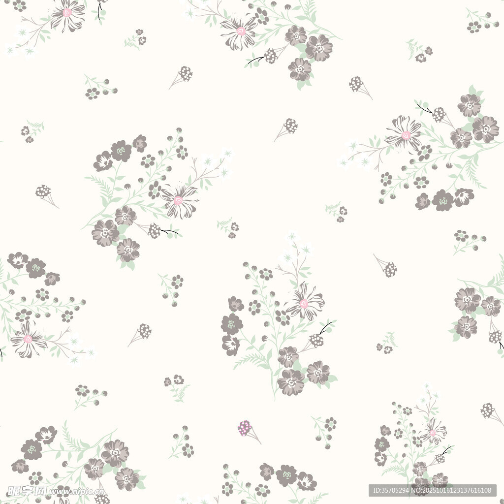 简约花卉图案背景纹理