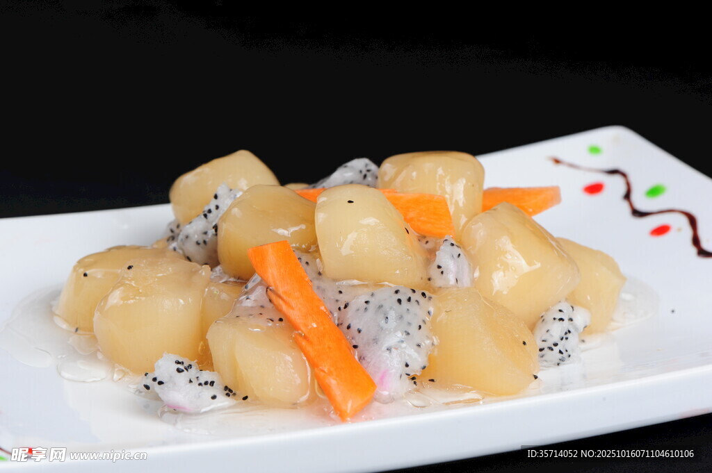 胡萝卜配玉子豆腐美食