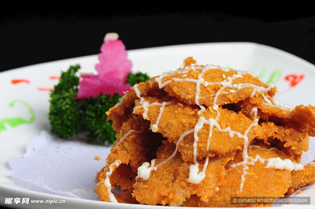 香酥炸鸡排摆盘精致