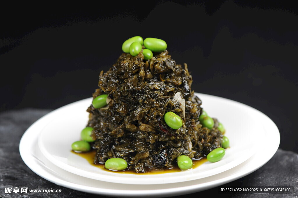 蚕豆拌地皮菜清新美味