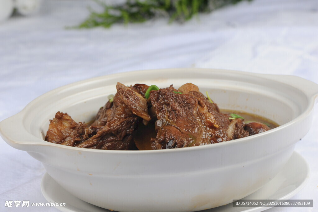 砂锅中的美味炖肉