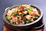石锅海鲜蔬菜美味料理