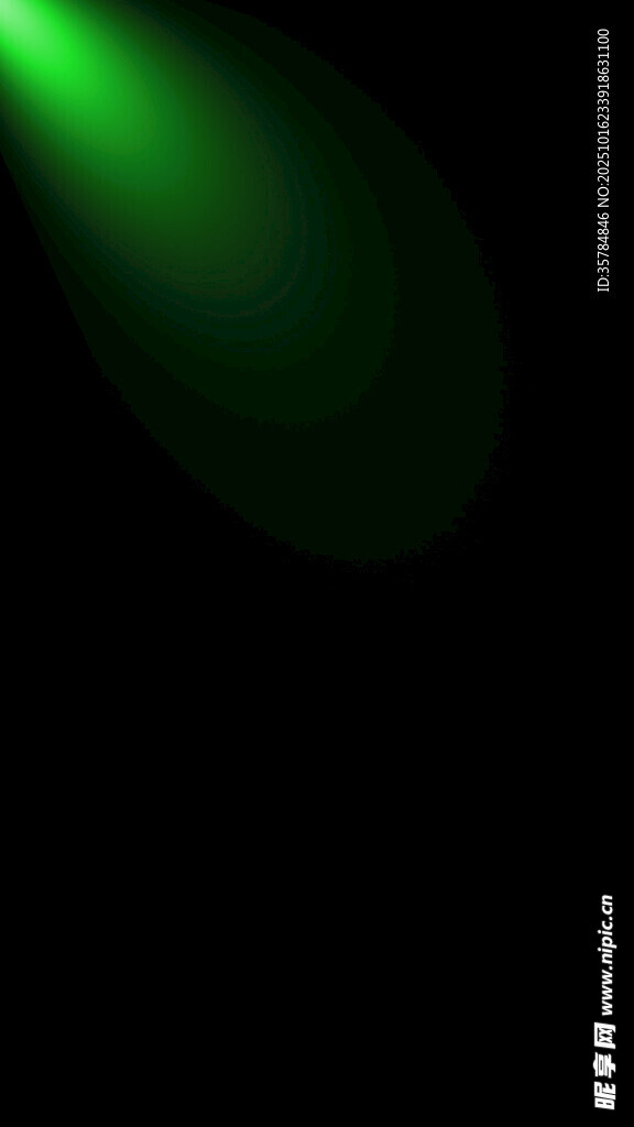 绿色聚光灯光束效果