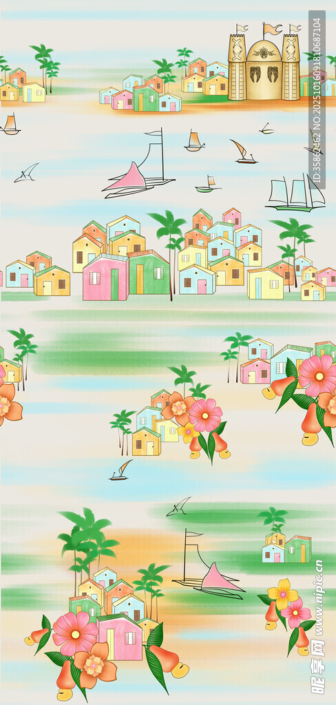 手绘水彩画