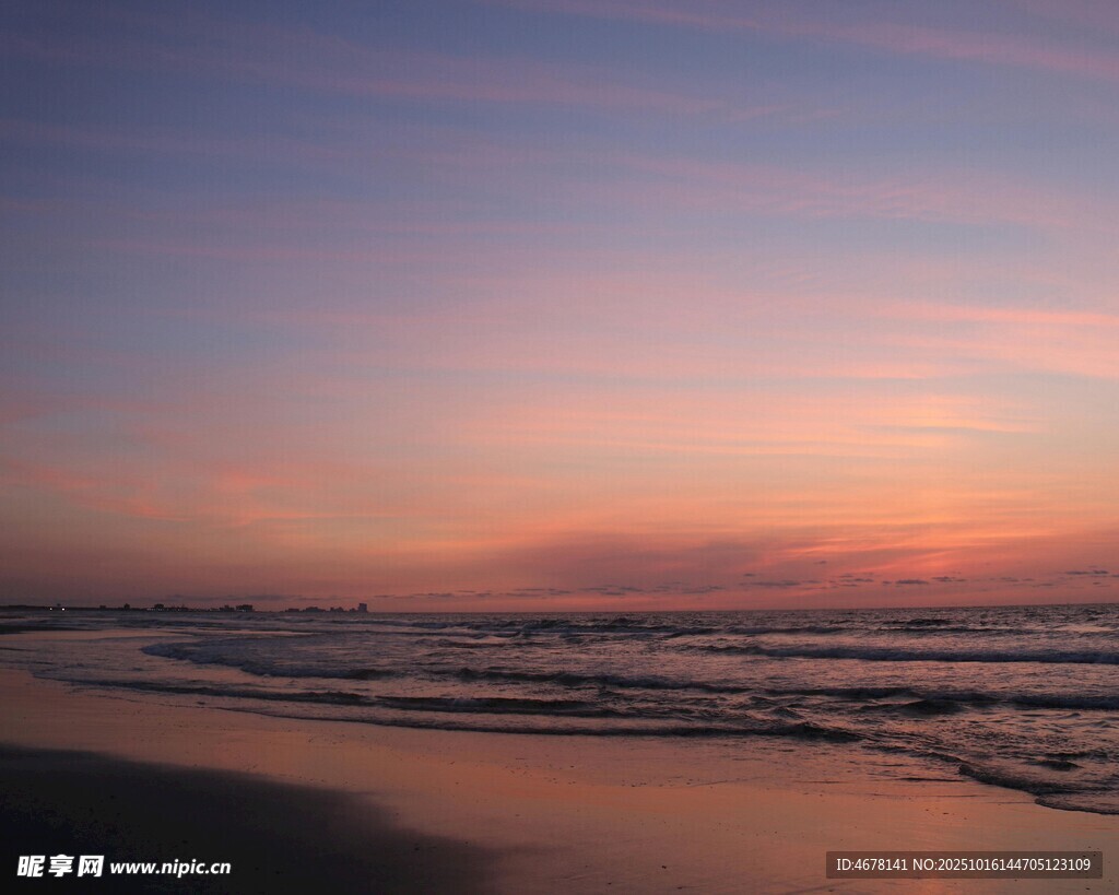 海边绝美日落海景画面