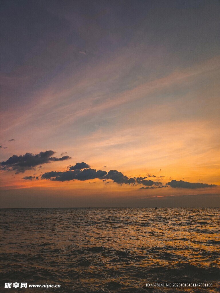 海上绚丽日落美景
