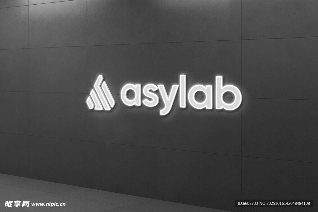 Asylab品牌墙面标识展示