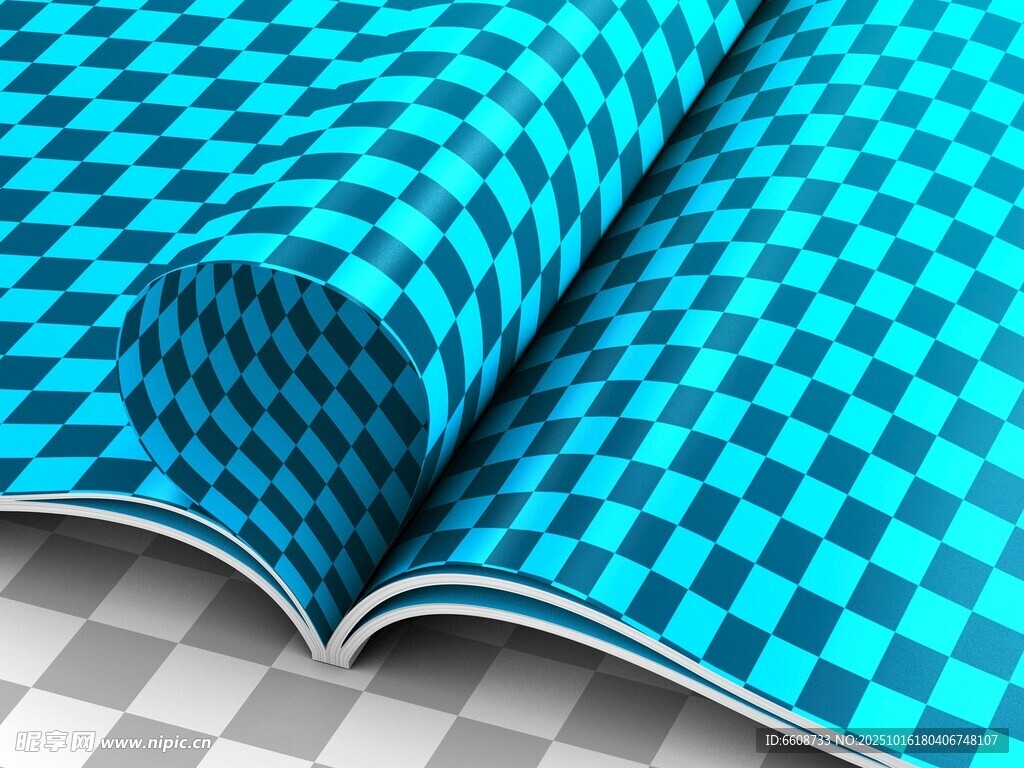 蓝绿棋盘格纹理材料