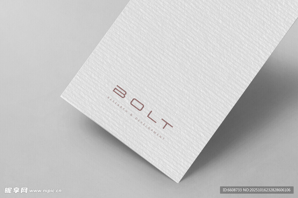 白色卡片上的BOLT标志