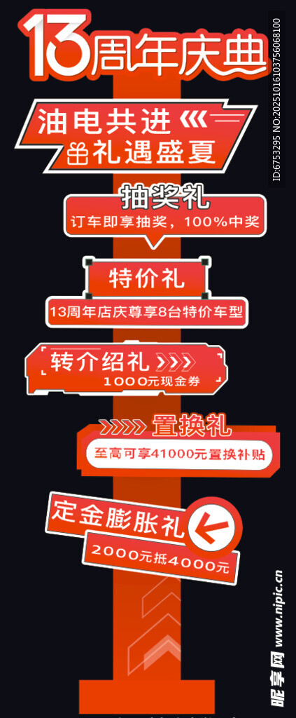 购车指南指示牌 周年庆