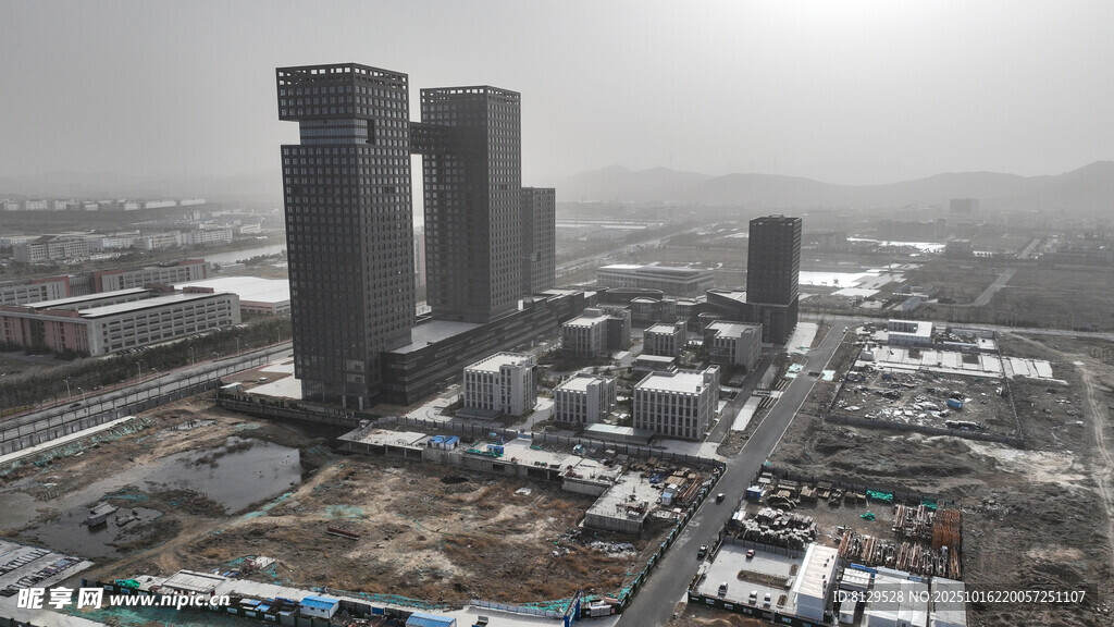 城市建筑群俯瞰景观