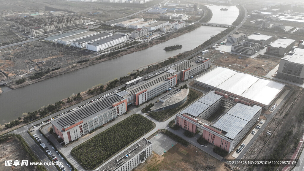 城市工业区鸟瞰景观