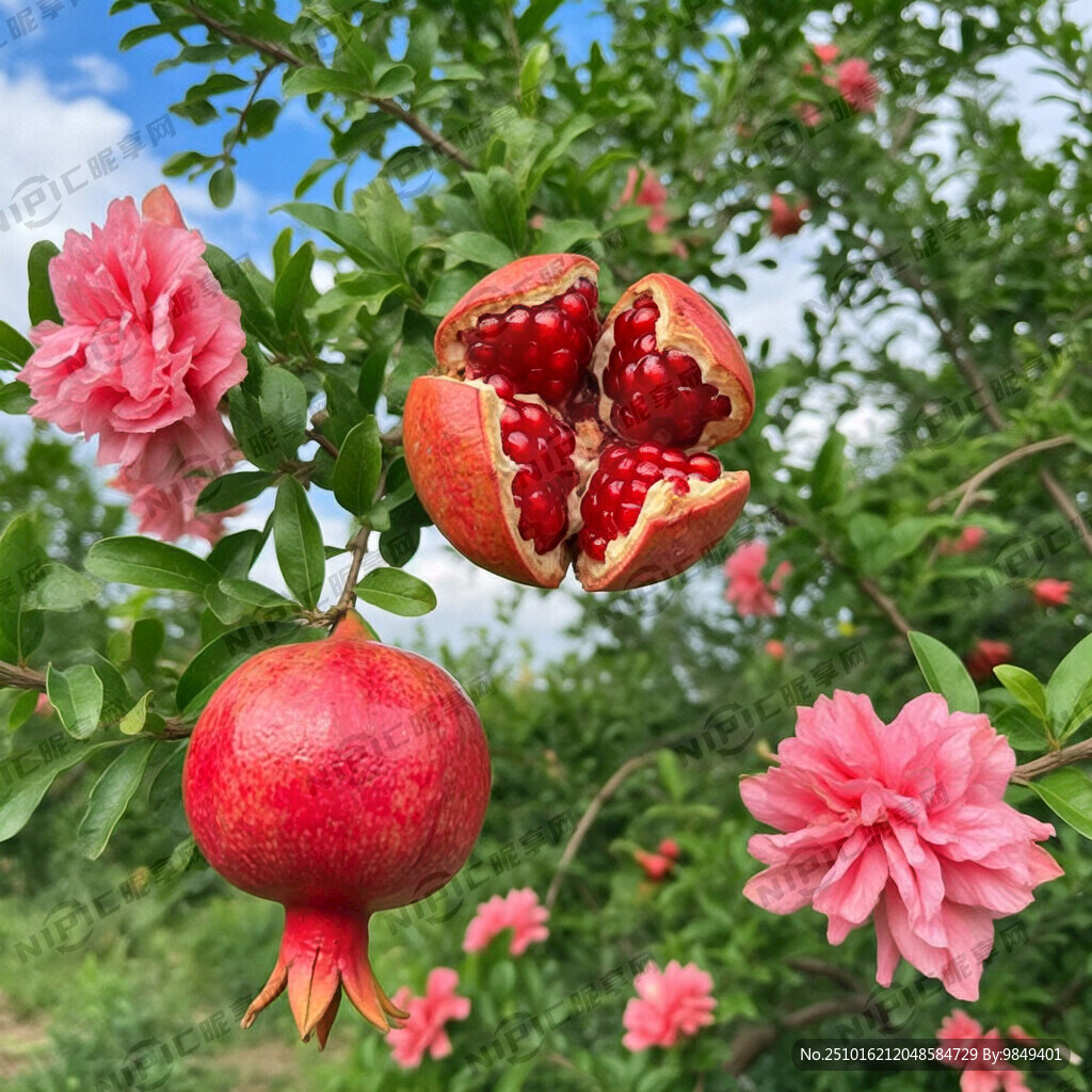 石榴和  石榴花