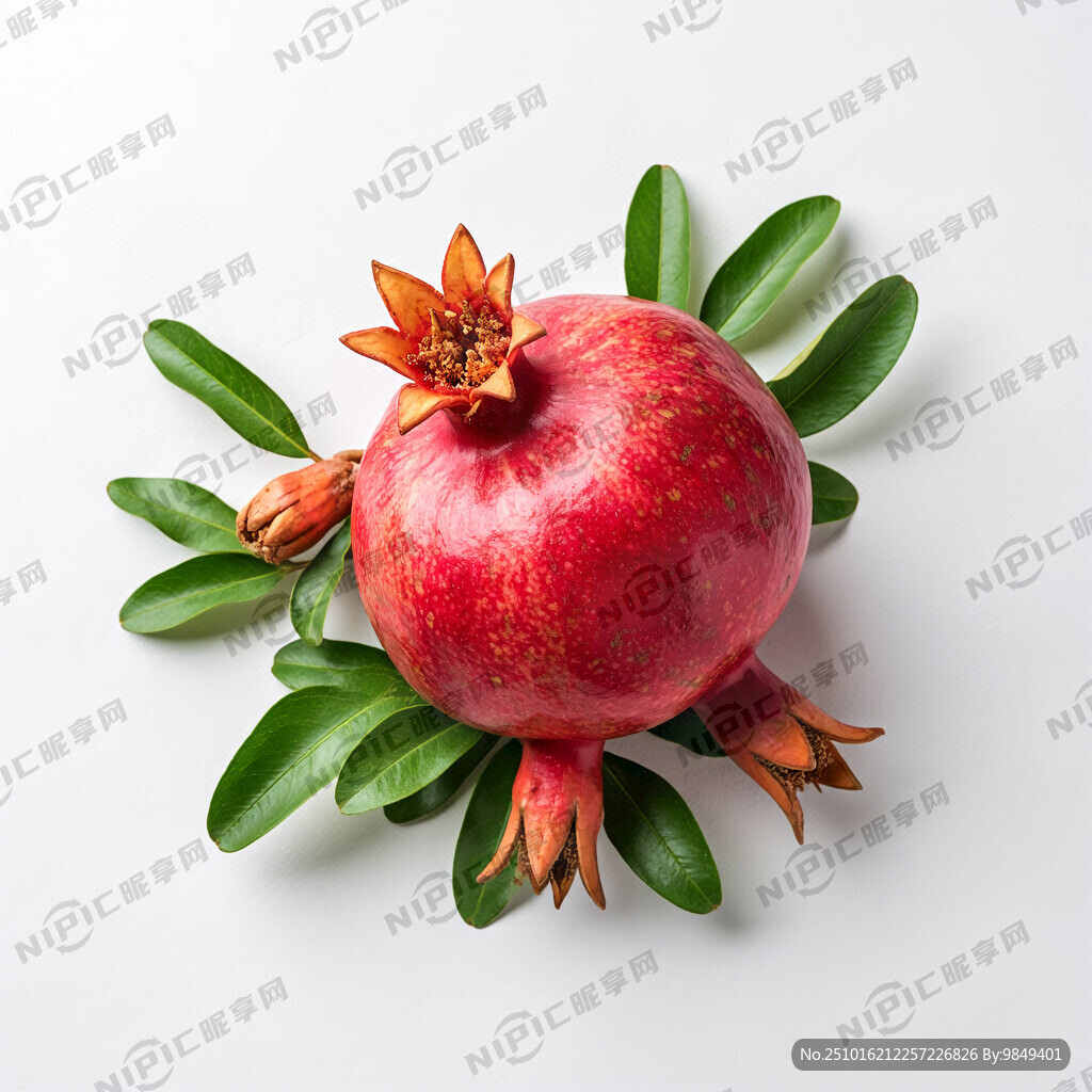 石榴上面有石榴花