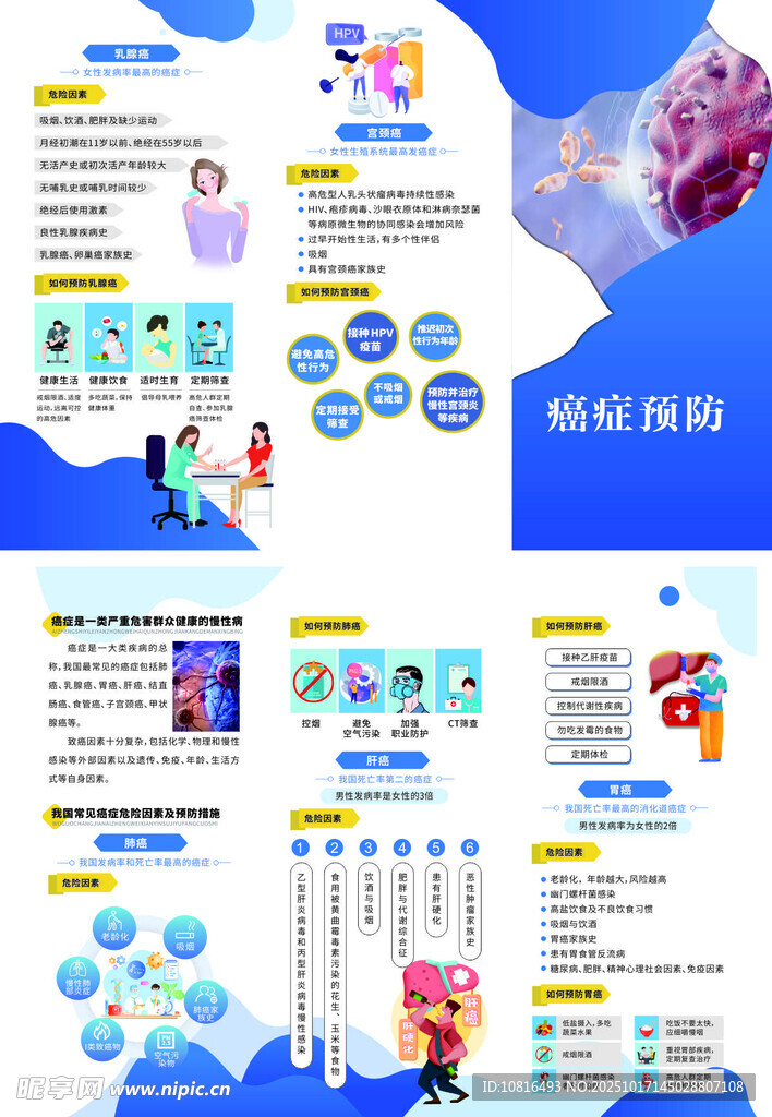 癌症预防宣传折页