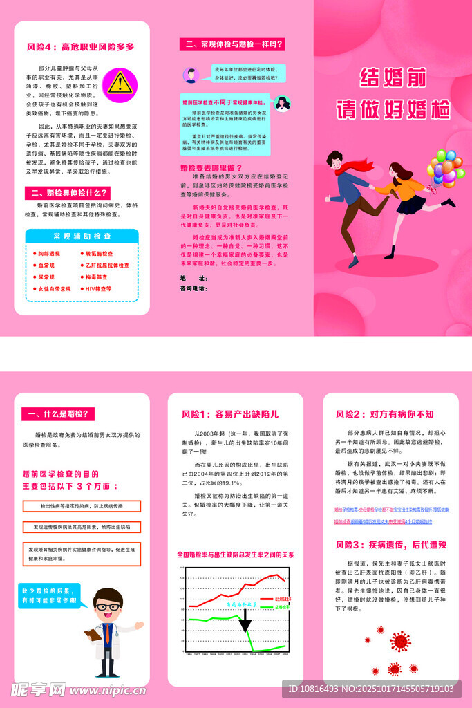 妇幼婚检知识宣传折页