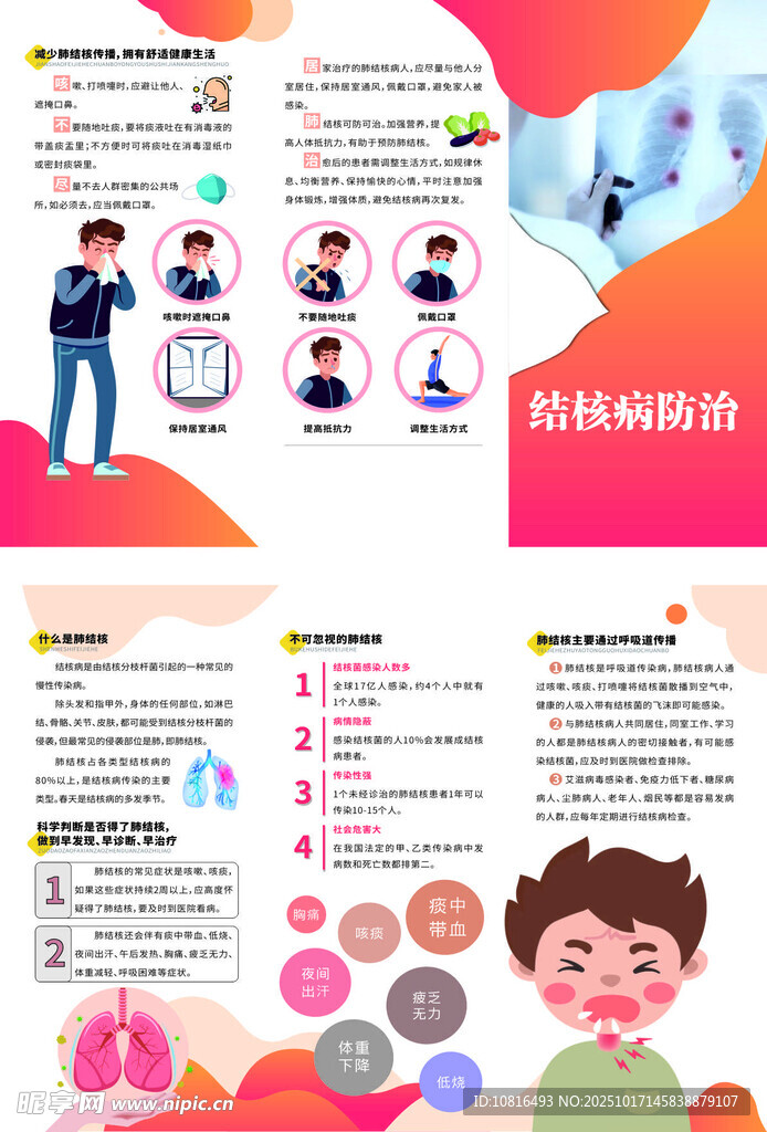 结核病防治三折页