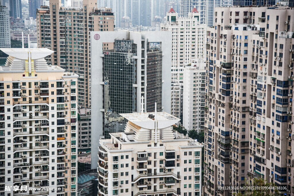都市林立高楼景观