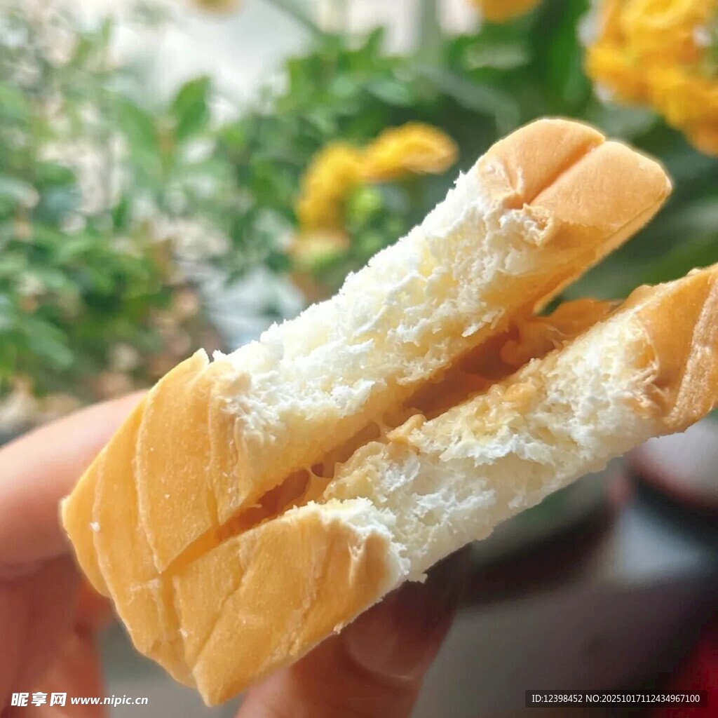 夹心面包特写