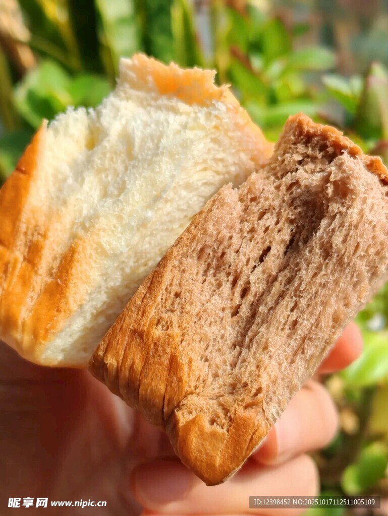美味夹心面包特写