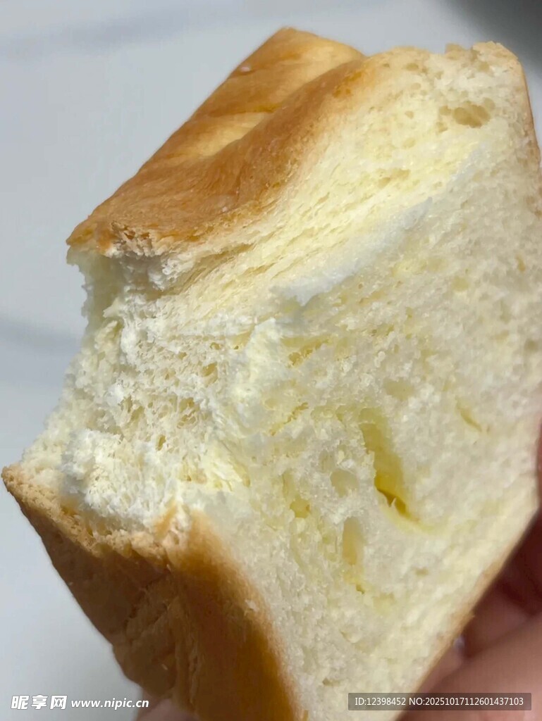 松软美味夹心面包特写