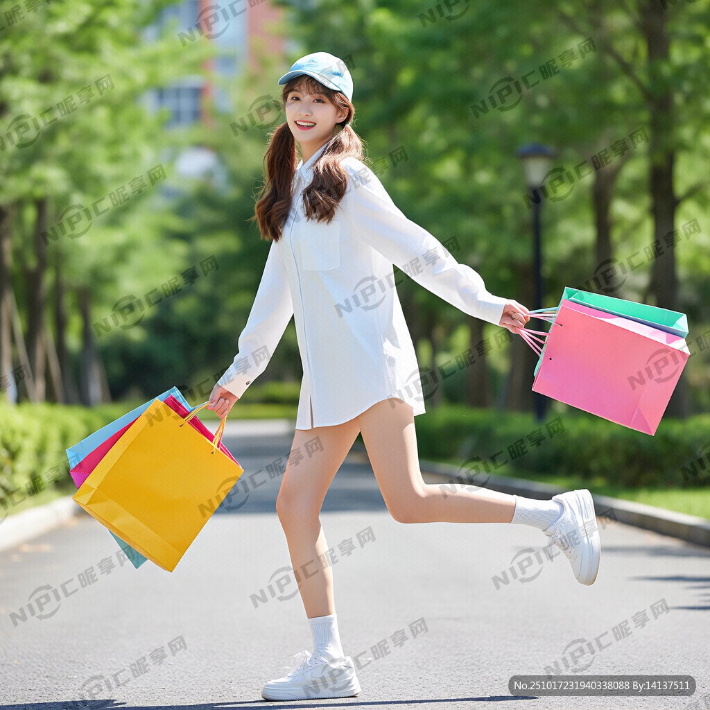 帮我画一个现代风的少女 