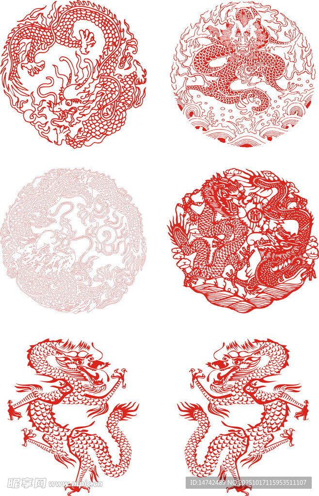 矢量龙图案