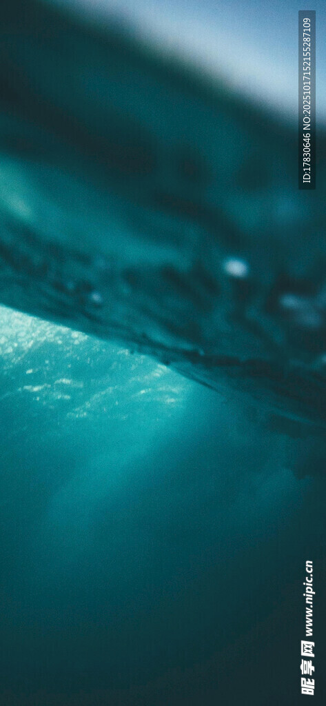 蓝绿色调微观纹理画面