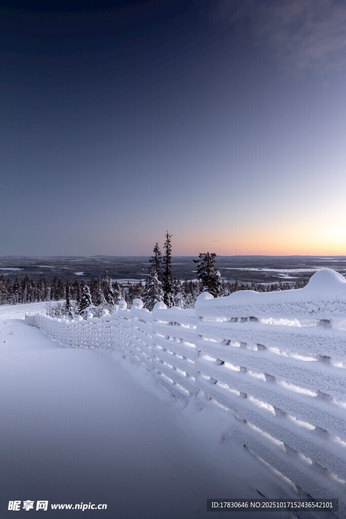 雪野黄昏美景