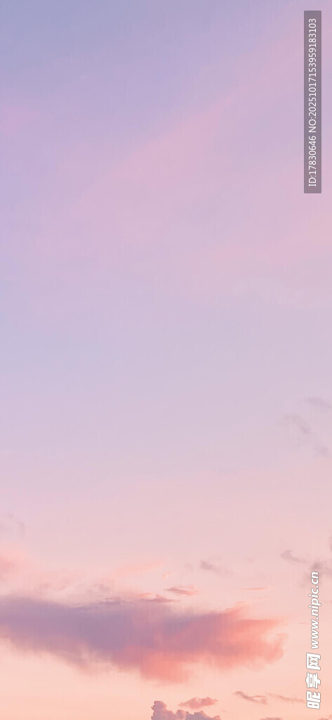 粉紫色梦幻天空美景