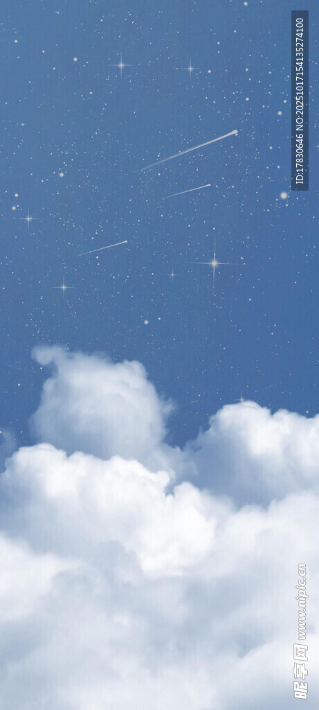 蓝天飘白云流星划天际