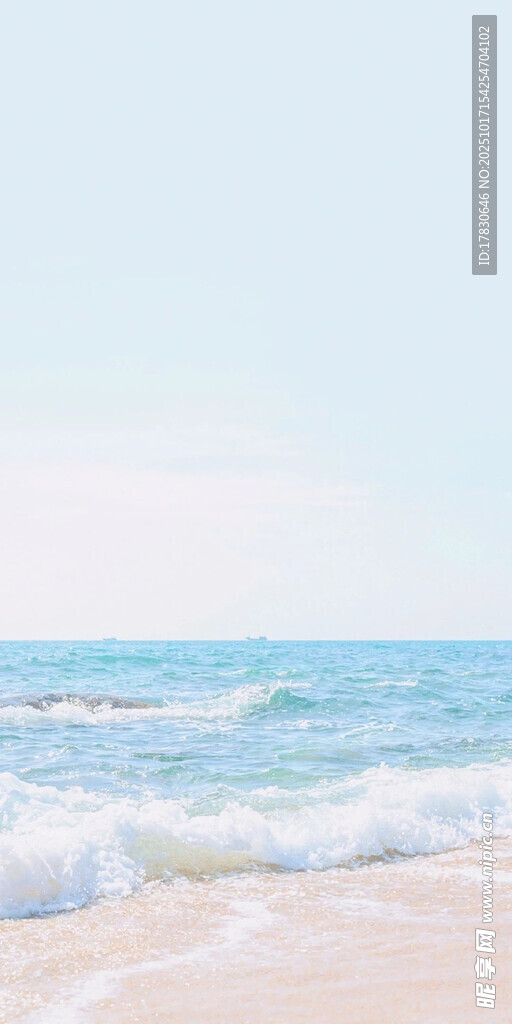 海边沙滩海浪美景