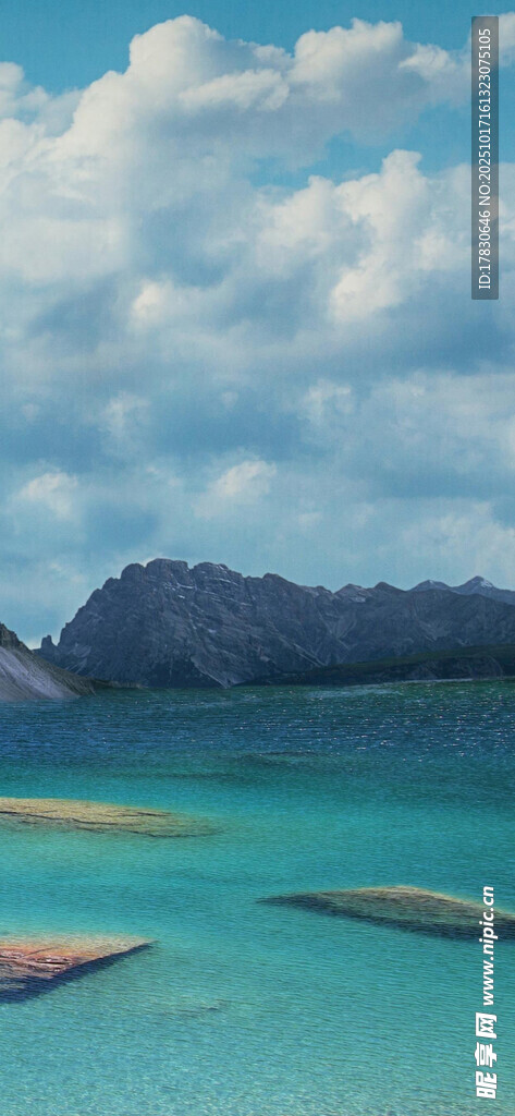 美丽海岛蓝色海域风景