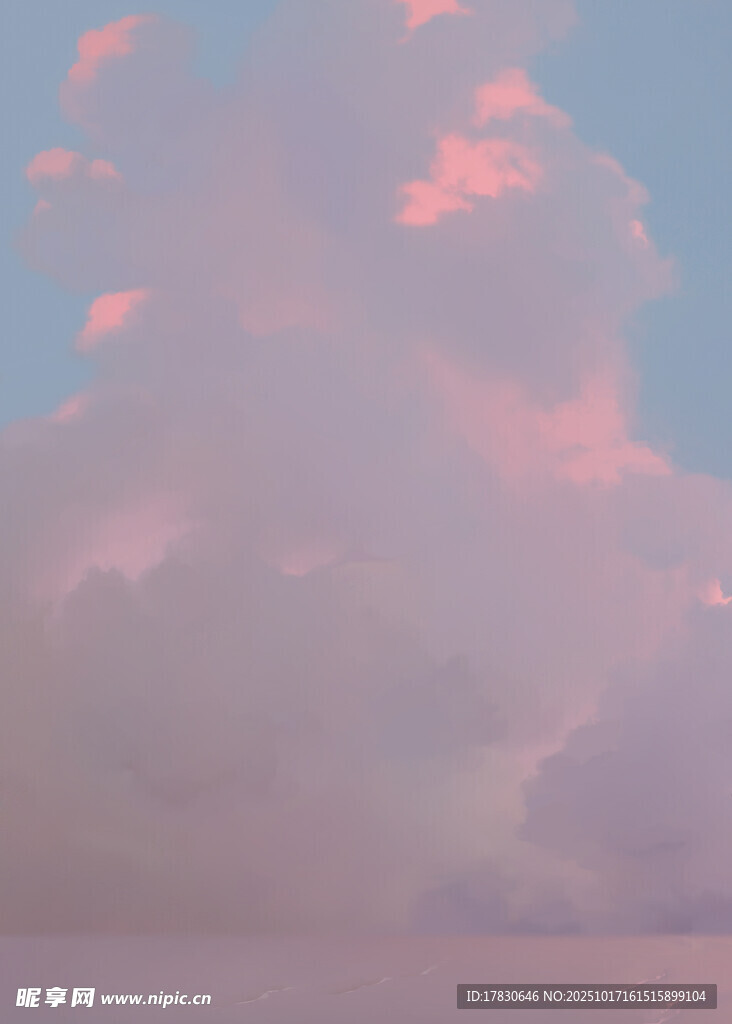 梦幻粉云天际绚丽景致