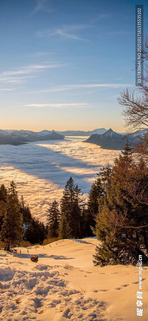 冬日雪山风景