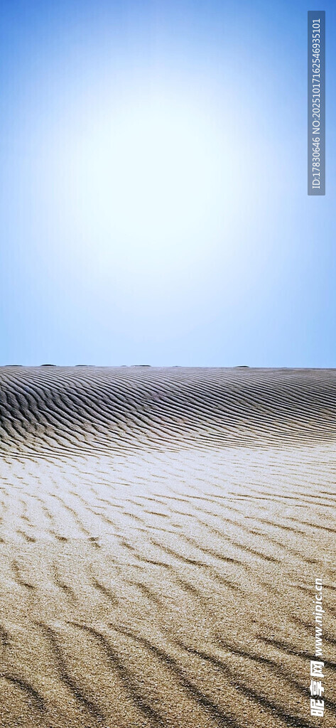 阳光照耀下的沙滩美景