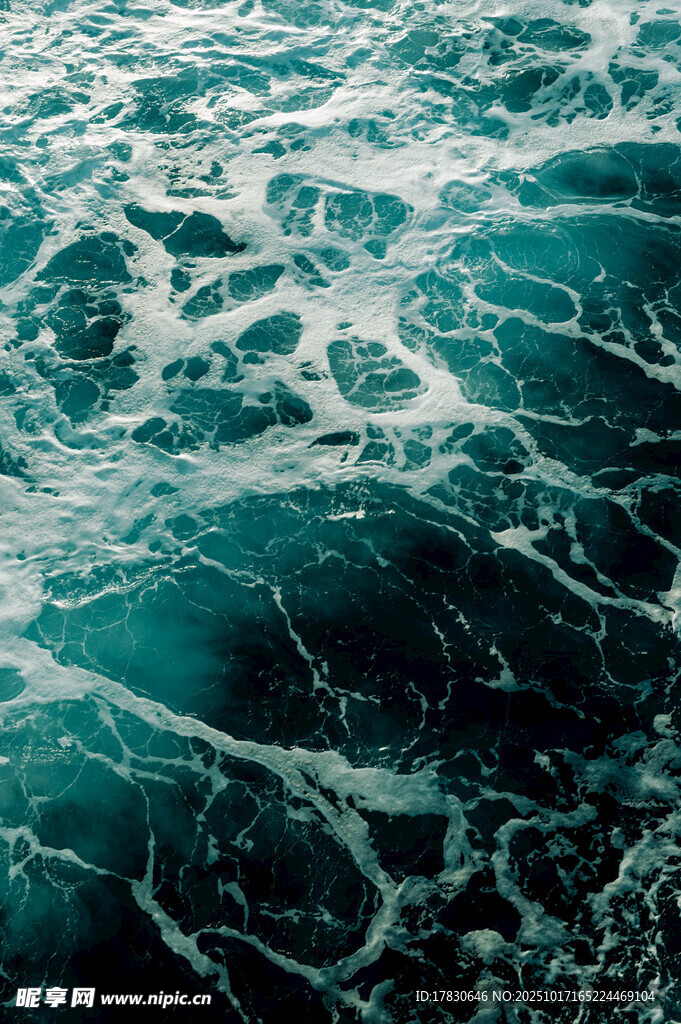 蓝绿色海洋波浪纹理