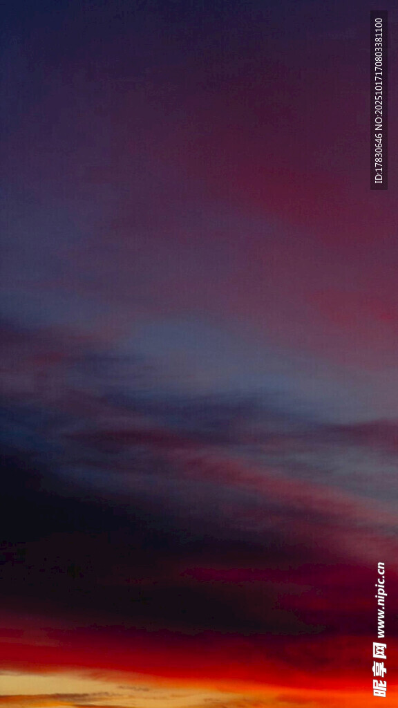 绚丽多彩的天空晚霞美景