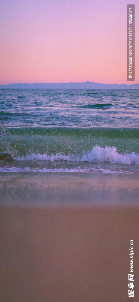 海边浪漫黄昏景色
