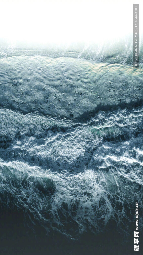 深海波浪纹理画面