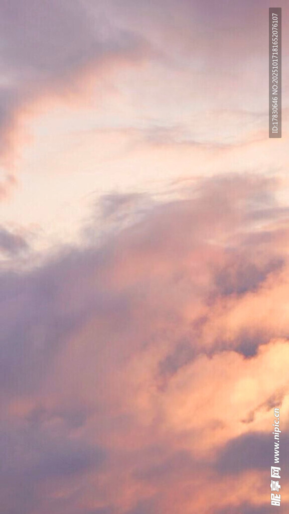 梦幻绚丽的天空晚霞景色