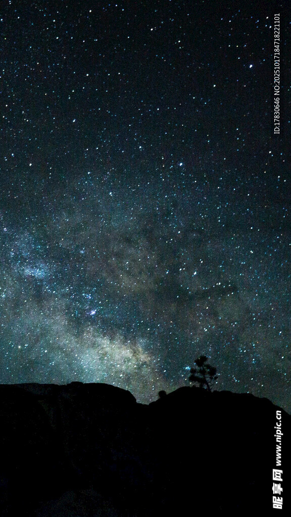 星空下的剪影美景