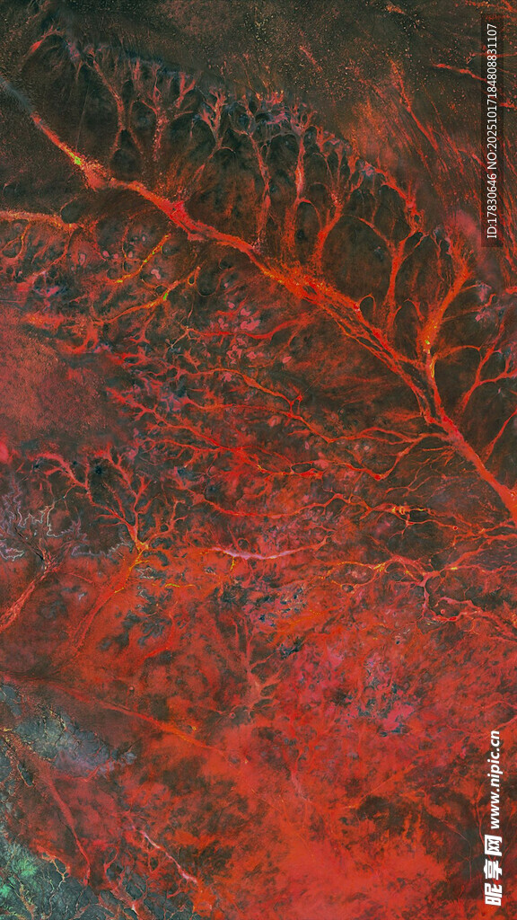 抽象红色纹理艺术画面